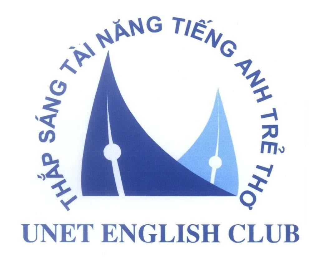 Mẫu nhãn hiệu Thắp sáng tài năng tiếng Anh trẻ thơ UNET ENGLISH CLUB
