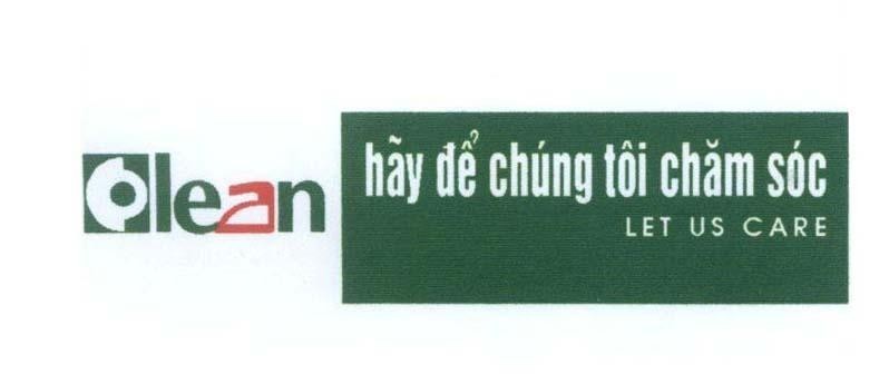 Mẫu nhãn hiệu CLEAN hãy để chúng tôi chăm sóc LET US CARE