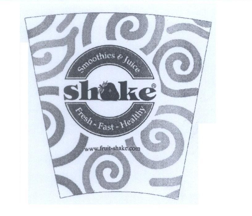 Mẫu nhãn hiệu SHAKE SMOOTHIES & JUICE FRESH - FAST - HEALTHY