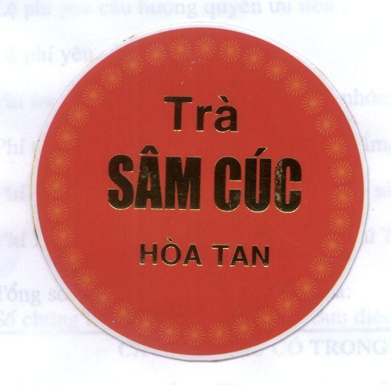 Mẫu nhãn hiệu Trà sâm cúc hoà tan