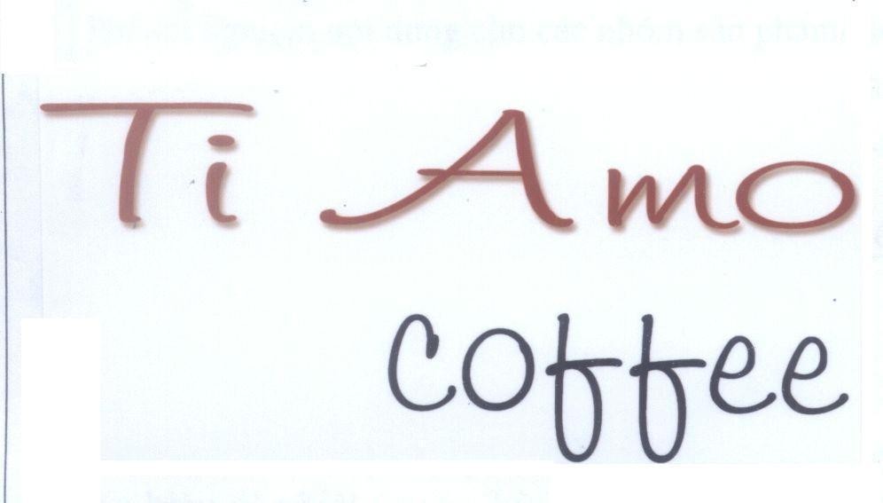 Mẫu nhãn hiệu TI AMO COFFEE