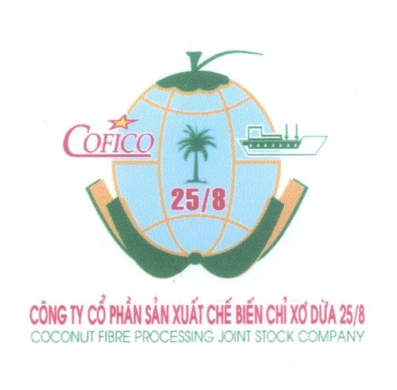 Mẫu nhãn hiệu COFICO 25-8 Công ty cổ phần sản xuất chế biến chỉ xơ dừa COCONUT FIBRE PROCESSING JOINT STOCK COMPANY