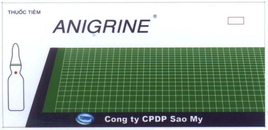 Mẫu nhãn hiệu ANIGRINE thuốc tiêm Công ty CPDP Sao My SMP