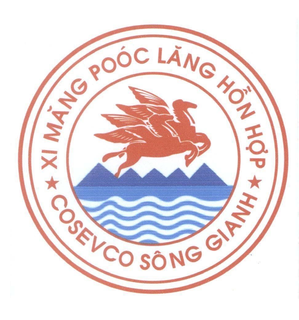 Mẫu nhãn hiệu Xi măng Poóc Lăng hỗn hợp COSEVCO Sông Gianh