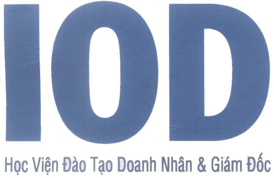 Mẫu nhãn hiệu IOD Học Viện Đào Tạo Doanh Nhân & Giám Đốc