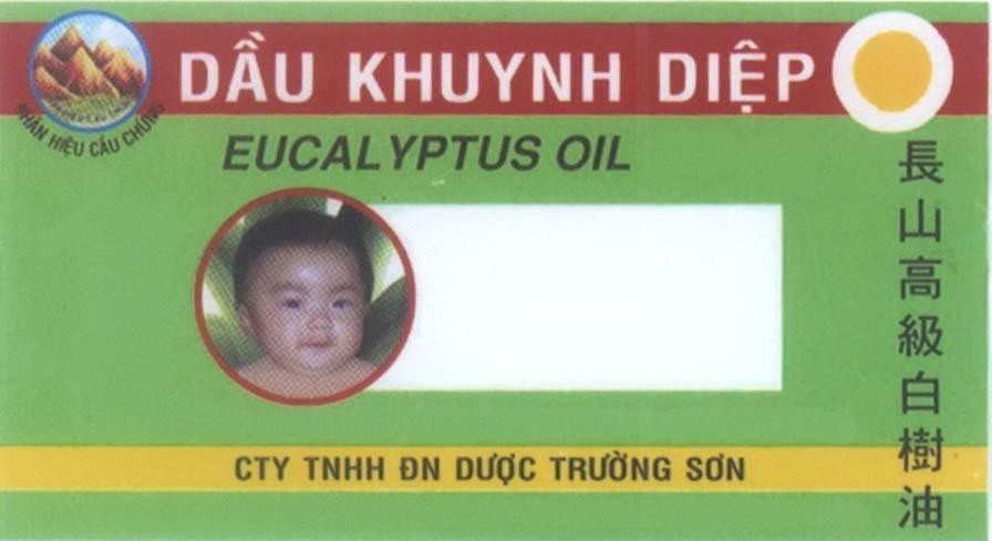 Mẫu nhãn hiệu CTY TNHH ĐN Dược Trường Sơn Dầu Khuynh Diệp Nhãn hiệu cầu chứng EUCALYPTUS OIL [cháng shàn yào nán gòng sì]