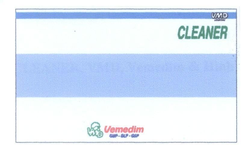 Mẫu nhãn hiệu VMD Vemedim CLEANER GMP - GLP - GSP