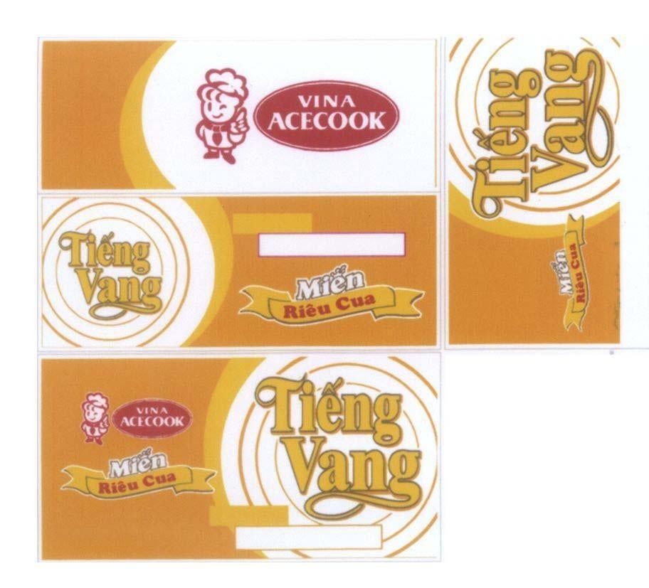 Mẫu nhãn hiệu Tiếng Vang VINA ACECOOK Miến Riêu Cua