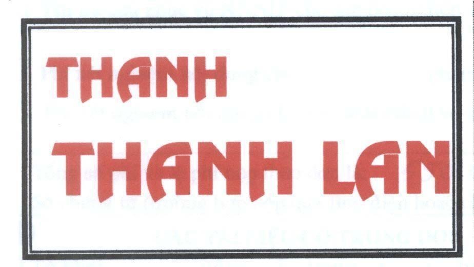 Mẫu nhãn hiệu THANH THANH LAN