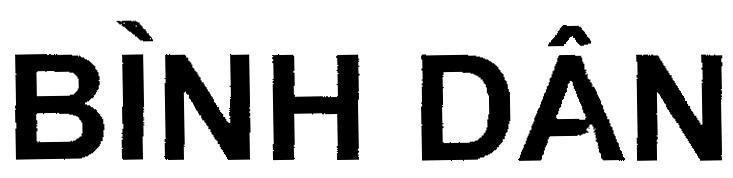 Mẫu nhãn hiệu Bình Dân