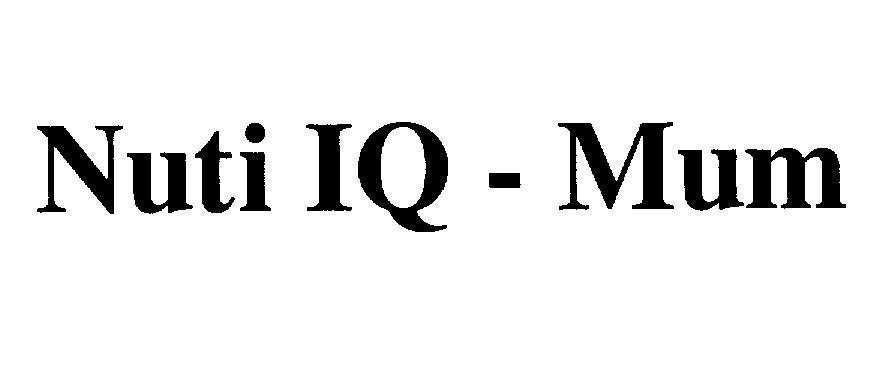 Mẫu nhãn hiệu Nuti IQ - Mum
