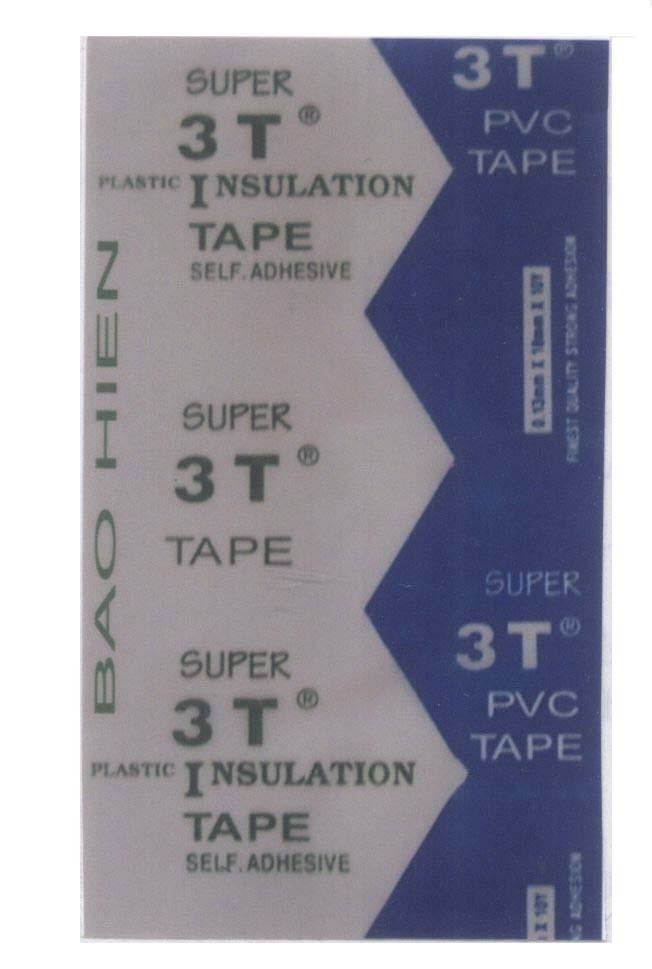Mẫu nhãn hiệu V BAO HIEN SUPER 3T PLASTIC INSULATION TAPE SELF ADHESIVE...