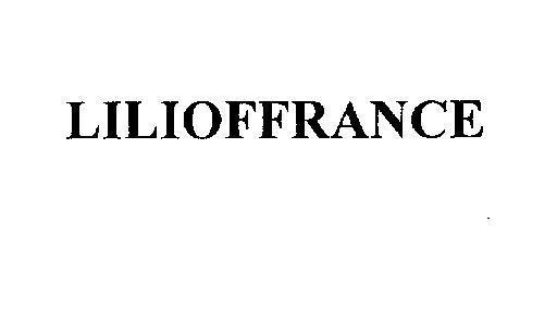 Mẫu nhãn hiệu LILIOFFRANCE