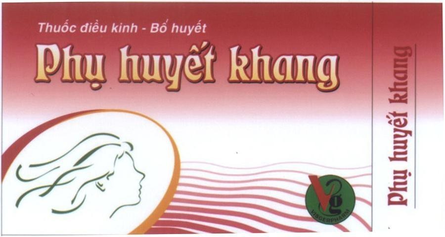 Mẫu nhãn hiệu Phụ huyết khang Thuốc điều kinh - Bổ huyết VISGERPHARM Phụ huyết khang