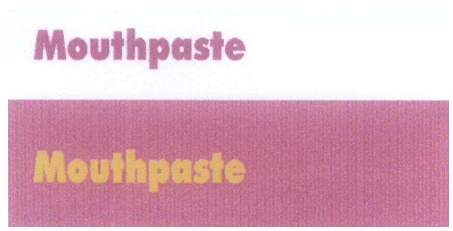 Mẫu nhãn hiệu Mouthpaste