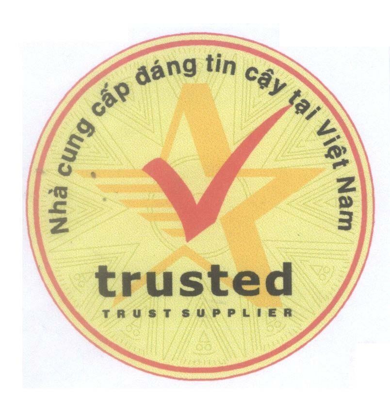 Mẫu nhãn hiệu Trusted TRUST SUPPLIER Nhà cung cấp đáng tin cậy tại Việt Nam V