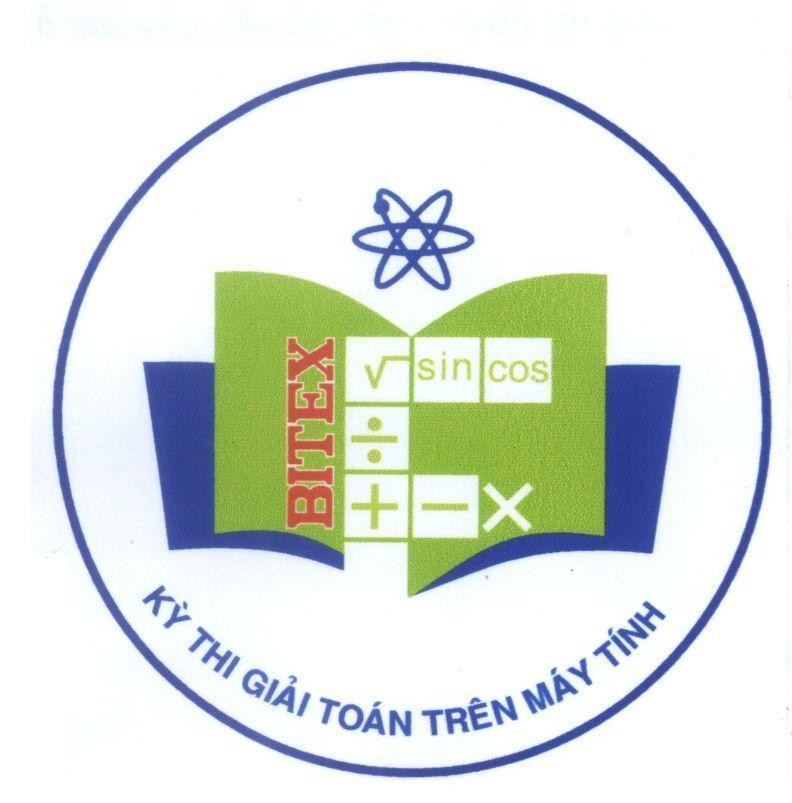 Mẫu nhãn hiệu BITEX C sin cos kỳ thi giải toán trên máy vi tính