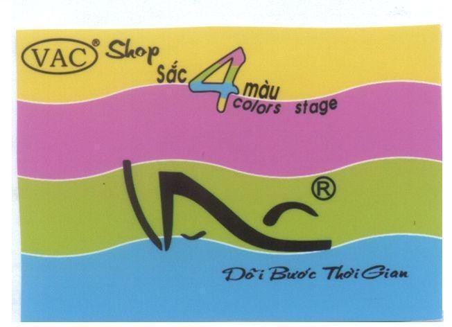 Mẫu nhãn hiệu VAC Shop Sắc 4 màu colors stage Dõi Bước Thời gian