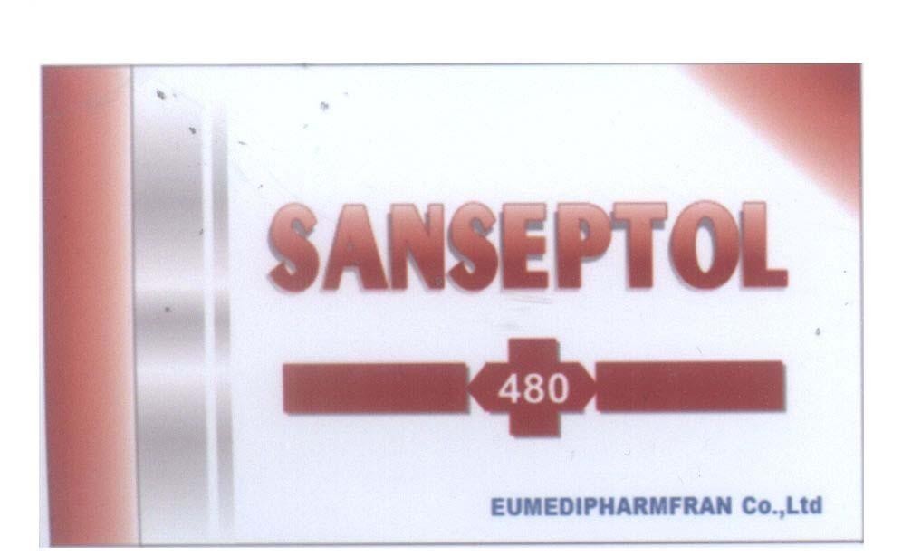 Mẫu nhãn hiệu SANSEPTOL + 480 EUMEDIPHARMFRAN Co.,Ltd
