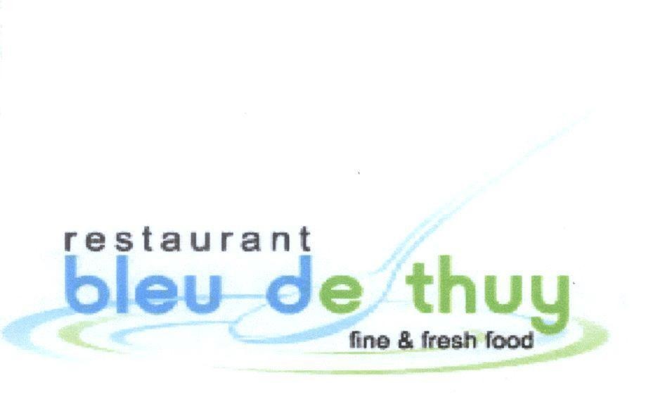 Mẫu nhãn hiệu restaurant bleu de thuy fine & fresh food