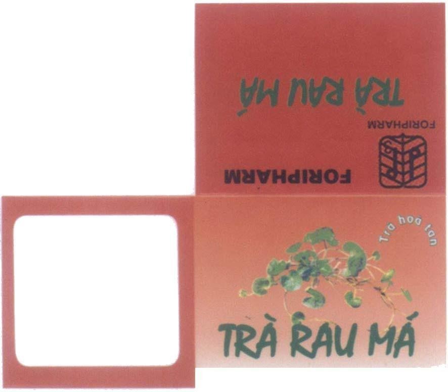 Mẫu nhãn hiệu FORIPHARM d p 3 Trà Rau Má Trà hòa tan