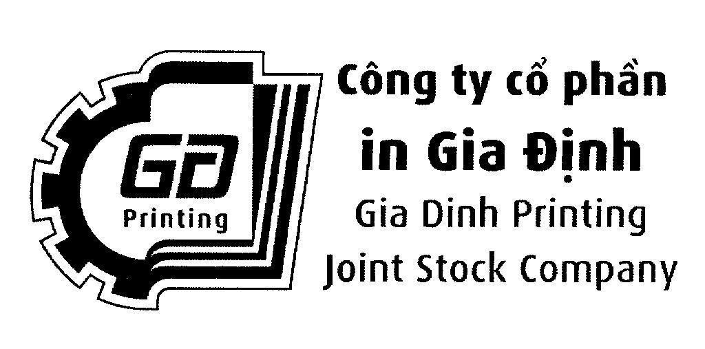 Mẫu nhãn hiệu GĐ Printing Công ty cổ phần in Gia Định Gia Dinh Printing Joint Stock Company