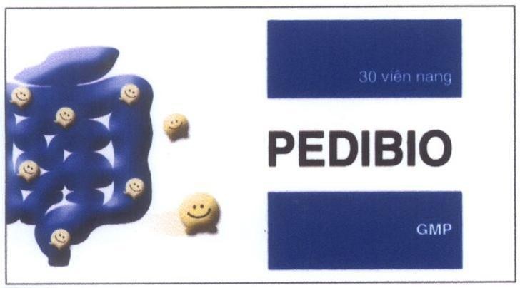 Mẫu nhãn hiệu PEDIBIO GMP 30 viên nang