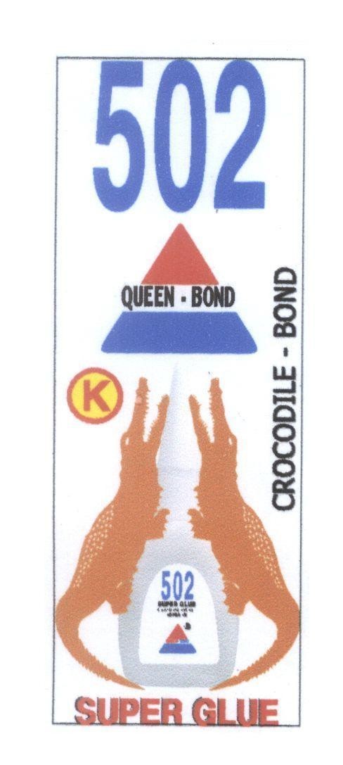 Mẫu nhãn hiệu QUEEN - BOND SUPER GLUE CROCODILE - BOND 502 K