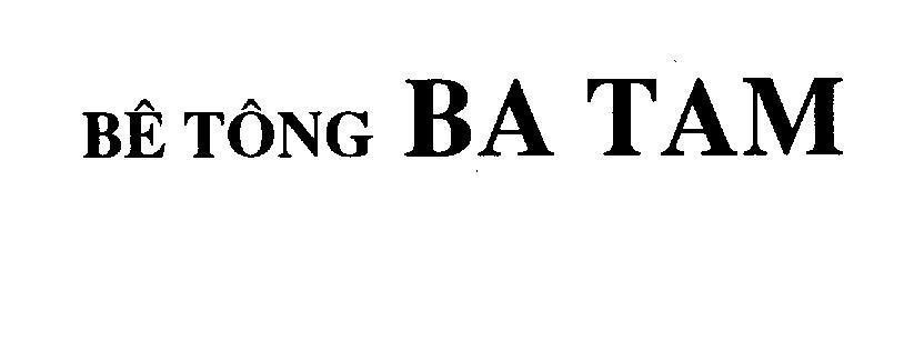 Mẫu nhãn hiệu BÊ TÔNG BA TAM