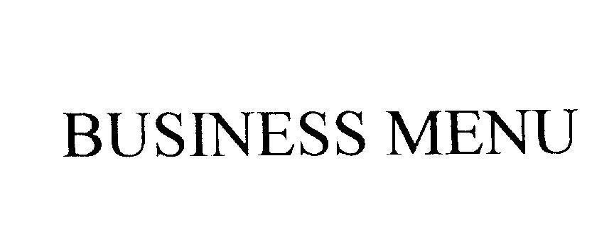 Mẫu nhãn hiệu BUSINESS MENU