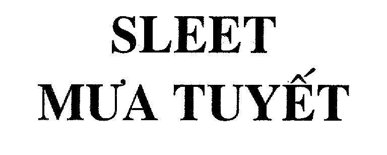 Mẫu nhãn hiệu SLEET mưa tuyết