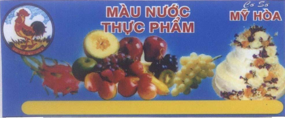 Mẫu nhãn hiệu Cơ sở Mỹ Hòa Màu Nước Thực Phẩm