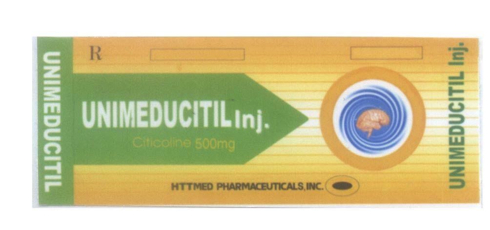Mẫu nhãn hiệu UNIMEDUCITIL Inj. HTTMED PHARMACEUTICALS, INC. Citicoline 500mg