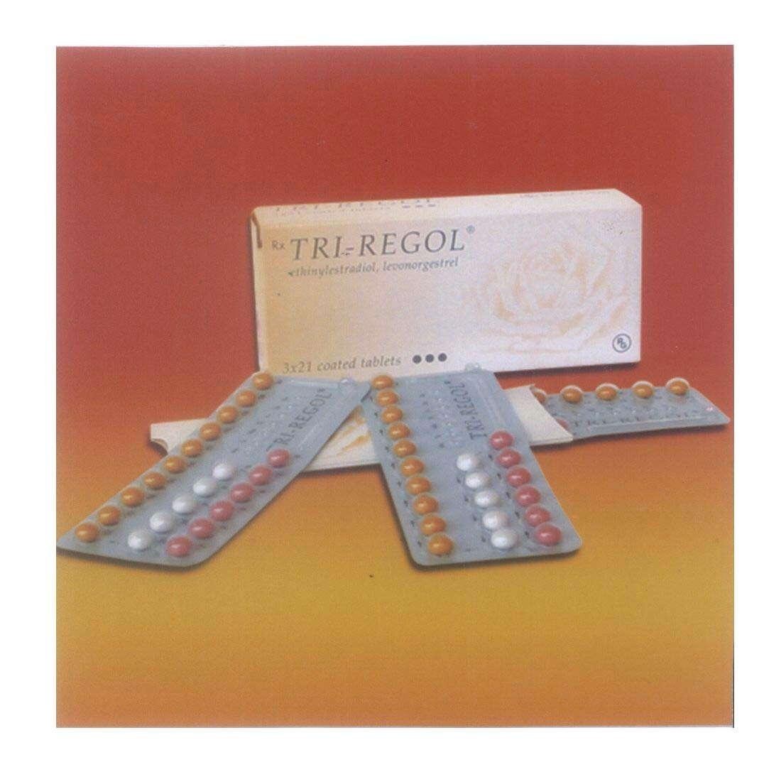 Mẫu nhãn hiệu TRI-REGOL ethinylestradiol levonorgestrel R G Rx