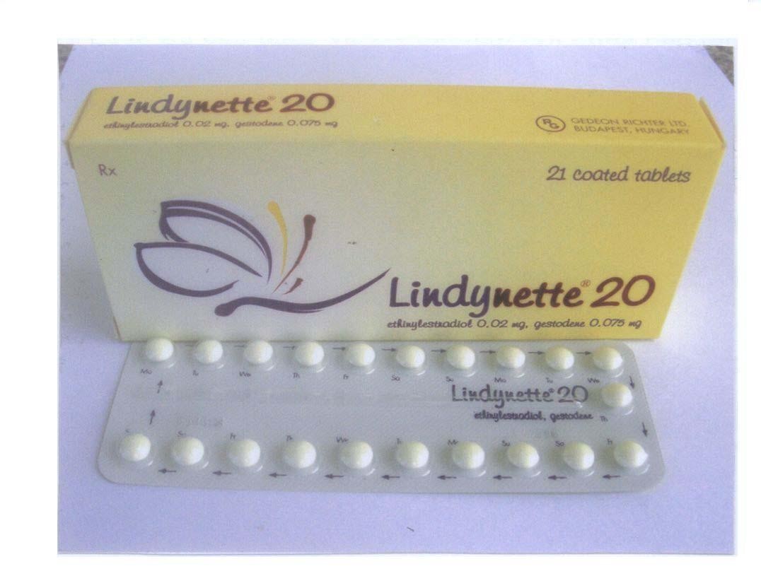 Mẫu nhãn hiệu Lindynette 20 21 coated tablets