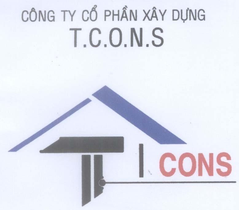 Mẫu nhãn hiệu T CONS công ty cổ phần xây dựng T.C.O.N.S