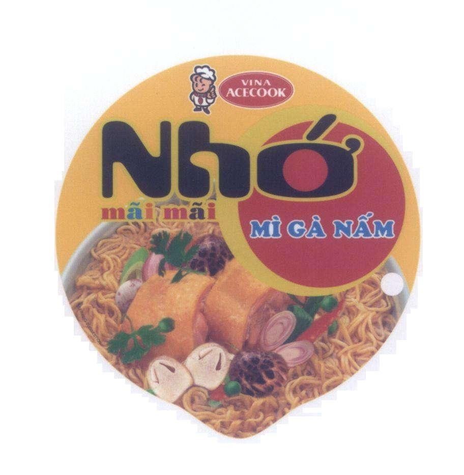 Mẫu nhãn hiệu VINA ACECOOK Nhớ mãi mãi Mì Gà Nấm