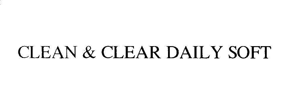 Mẫu nhãn hiệu CLEAN & CLEAR DAILY SOFT