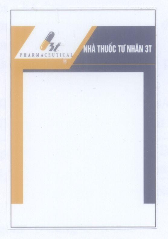 Mẫu nhãn hiệu 3t Pharmaceutical nhà thuốc tư nhân 3T
