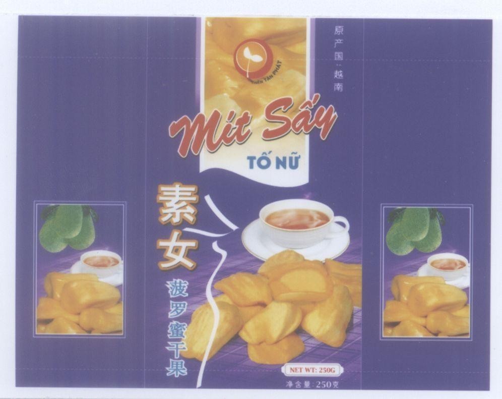 Mẫu nhãn hiệu Thiên Tân Phát Mít sấy Tố Nữ