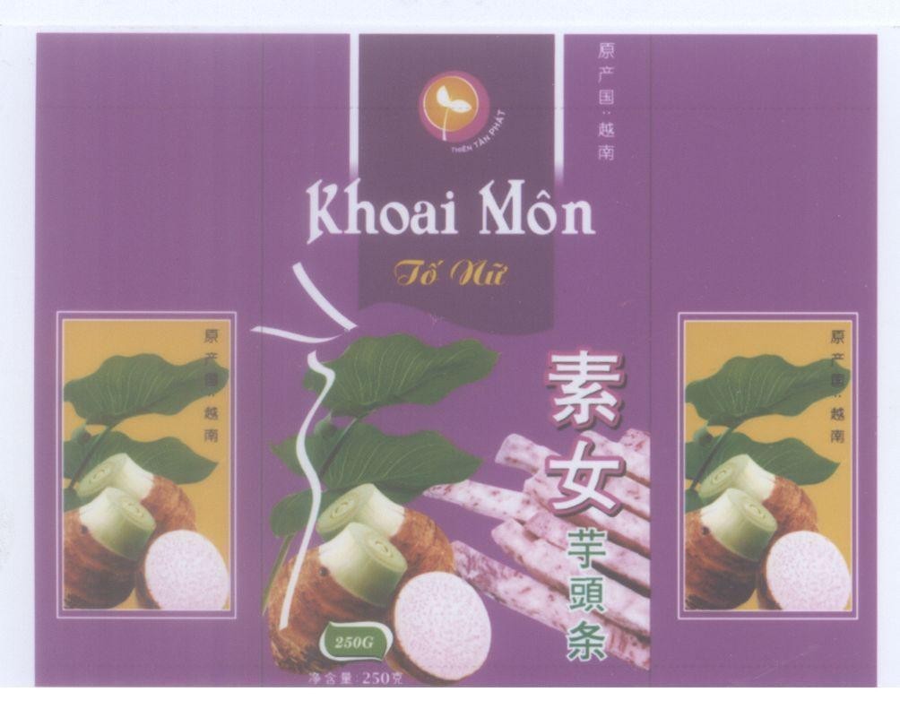 Mẫu nhãn hiệu Thiên Tân Phát Khoai môn Tố Nữ