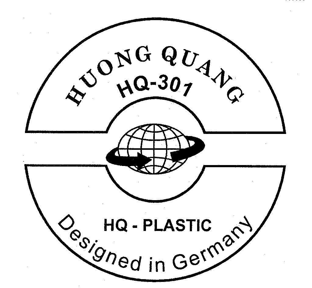 Mẫu nhãn hiệu HUONG QUANG HQ-301 HQ - PLASTIC Designed in Germany