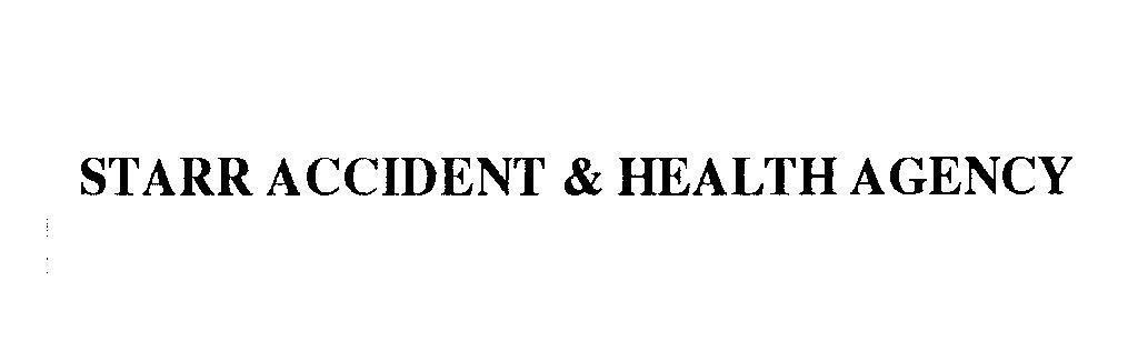 Mẫu nhãn hiệu STARR ACCIDENT & HEALTH AGENCY