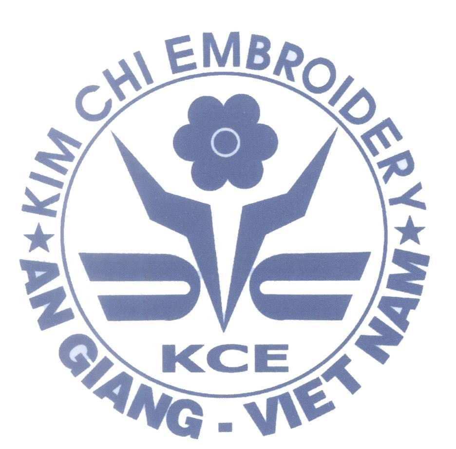 Mẫu nhãn hiệu KCE KIM CHI EMBROIDERY AN GIANG - VIET NAM