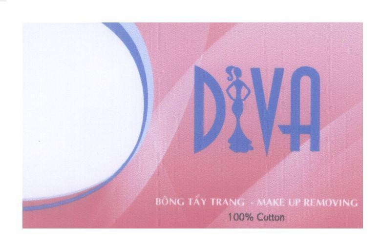 Mẫu nhãn hiệu DIVA bông tẩy trang - MAKE UP REMOVING