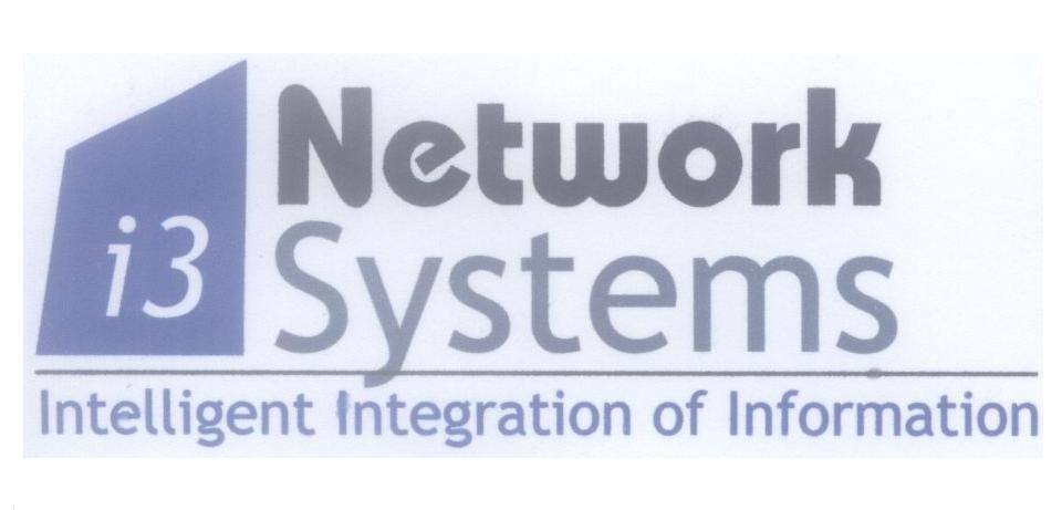 Mẫu nhãn hiệu i3 Network Systems Intelligent Integration of Information