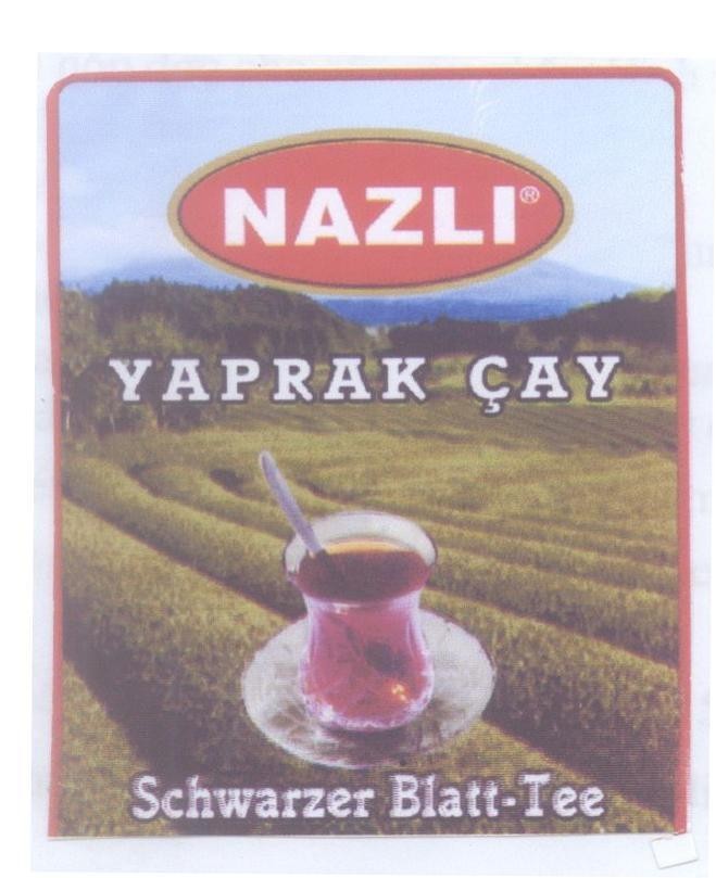 Mẫu nhãn hiệu NAZLI YAPRAK CAY Schwarzer Blatt-Tee
