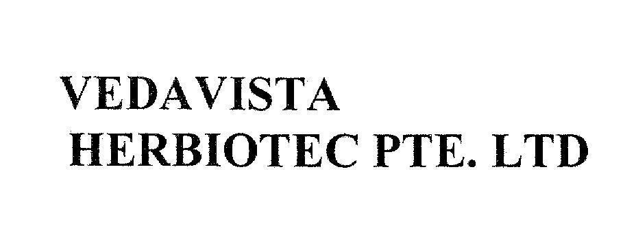 Mẫu nhãn hiệu VEDAVISTA HERBIOTEC PTE . LTD