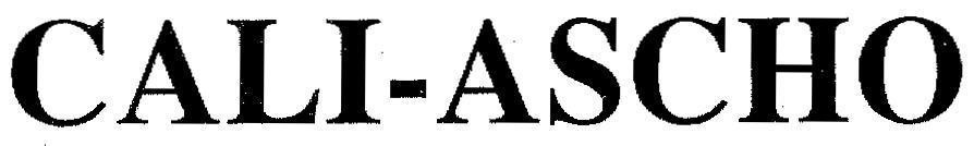 Mẫu nhãn hiệu CALI - ASCHO