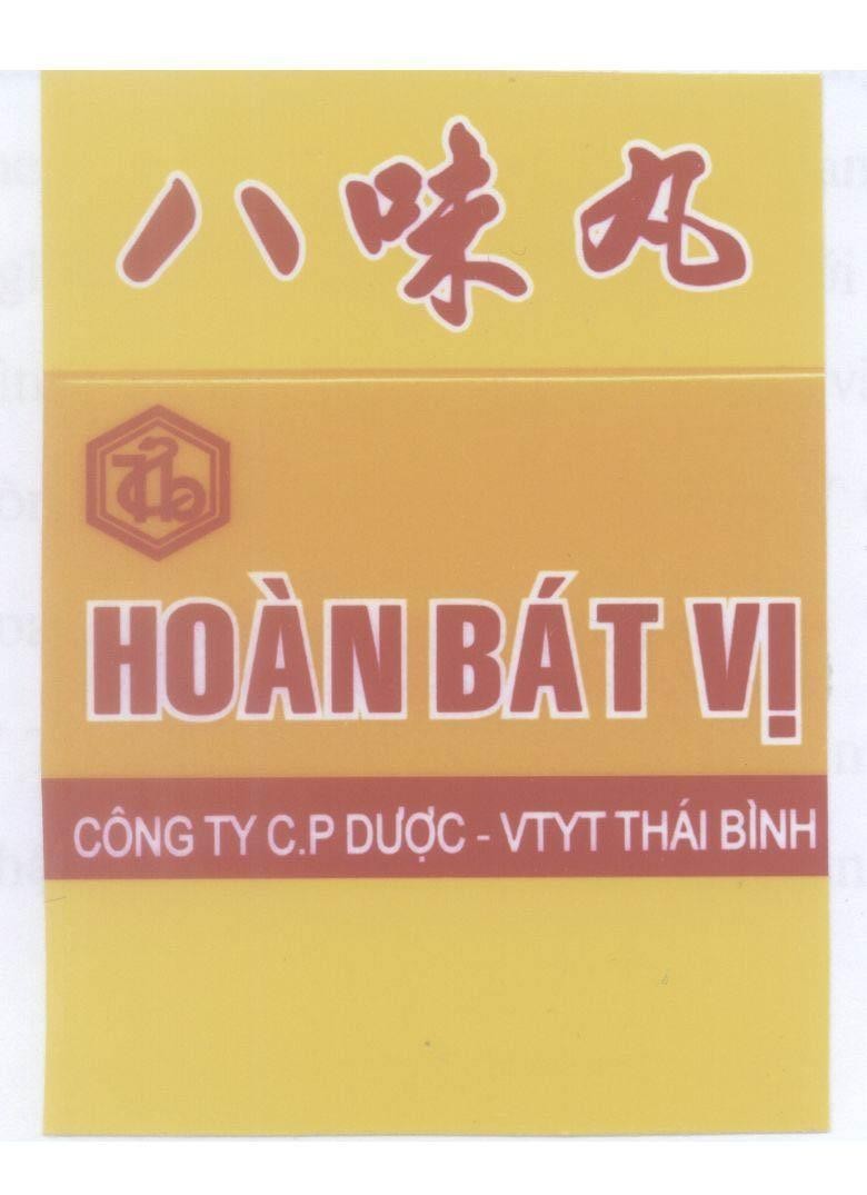 Mẫu nhãn hiệu Tb Hoàn bát vị công ty c.p dược - VTYT Thái Bình [Ba wei wan: bát vị hoàn]